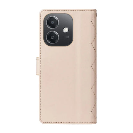 For Oppo A3x 4G / 5G (India) / A3 4G / 5G / A60 5G / A40 4G / A40M 4G Case Wallet Rhombus Leather Phone Cover with Shoulder Strap, Wrist Strap