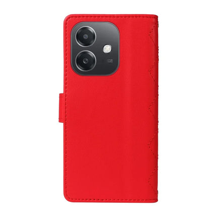 For Oppo A3x 4G / 5G (India) / A3 4G / 5G / A60 5G / A40 4G / A40M 4G Case Wallet Rhombus Leather Phone Cover with Shoulder Strap, Wrist Strap