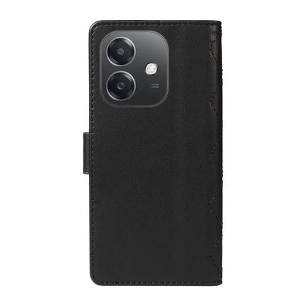 For Oppo A3x 4G / 5G (India) / A3 4G / 5G / A60 5G / A40 4G / A40M 4G Case Wallet Rhombus Leather Phone Cover with Shoulder Strap, Wrist Strap