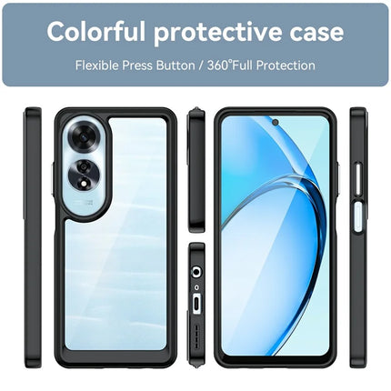 For Oppo A60 4G Case TPU +Acrylic Protective Clear Phone Cover