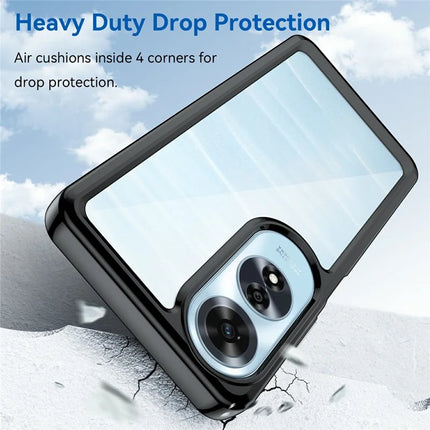 For Oppo A60 4G Case TPU +Acrylic Protective Clear Phone Cover