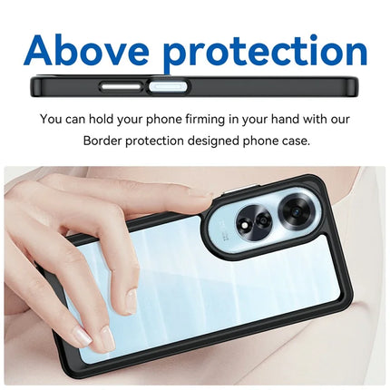 For Oppo A60 4G Case TPU +Acrylic Protective Clear Phone Cover