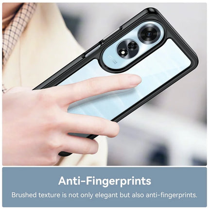 For Oppo A60 4G Case TPU +Acrylic Protective Clear Phone Cover