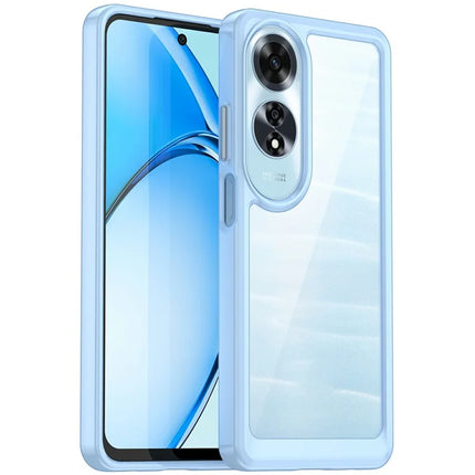 For Oppo A60 4G Case TPU +Acrylic Protective Clear Phone Cover - Blue