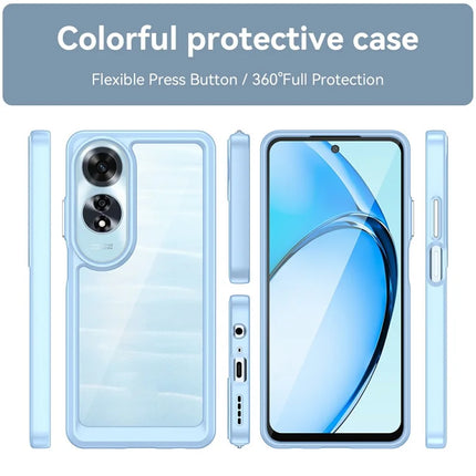For Oppo A60 4G Case TPU +Acrylic Protective Clear Phone Cover