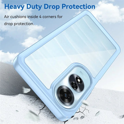 For Oppo A60 4G Case TPU +Acrylic Protective Clear Phone Cover