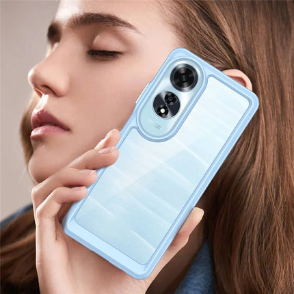 For Oppo A60 4G Case TPU +Acrylic Protective Clear Phone Cover