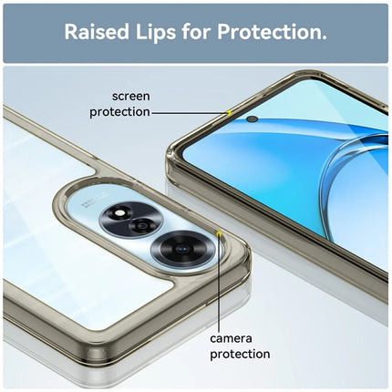 For Oppo A60 4G Case TPU +Acrylic Protective Clear Phone Cover
