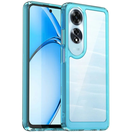 For Oppo A60 4G Case TPU +Acrylic Protective Clear Phone Cover - Transparent Blue