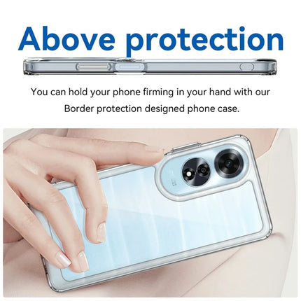 For Oppo A60 4G Case TPU +Acrylic Protective Clear Phone Cover