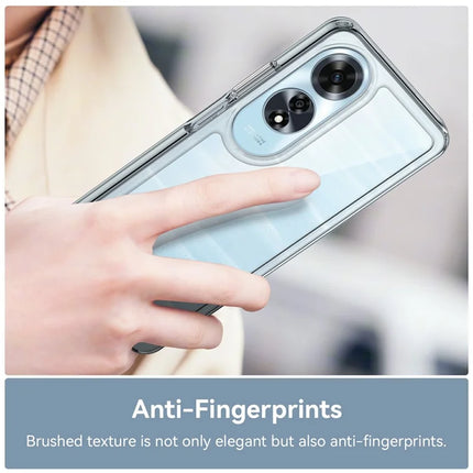 For Oppo A60 4G Case TPU +Acrylic Protective Clear Phone Cover