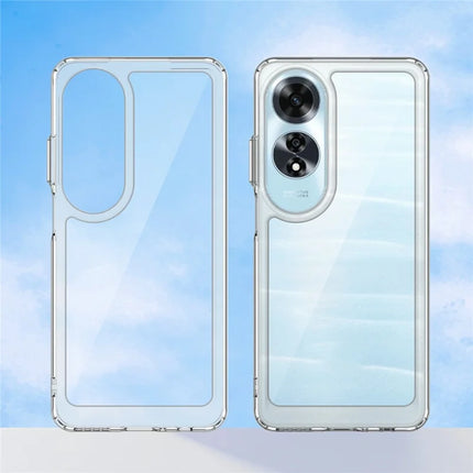 For Oppo A60 4G Case TPU +Acrylic Protective Clear Phone Cover