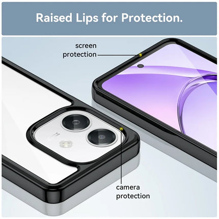 For Oppo A60 5G / A40 4G / A40M 4G / A3x 4G / A3 5G / A3 4G Case TPU +Acrylic Protective Clear Phone Cover