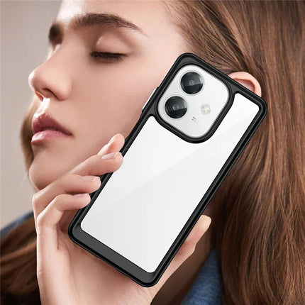 For Oppo A60 5G / A40 4G / A40M 4G / A3x 4G / A3 5G / A3 4G Case TPU +Acrylic Protective Clear Phone Cover