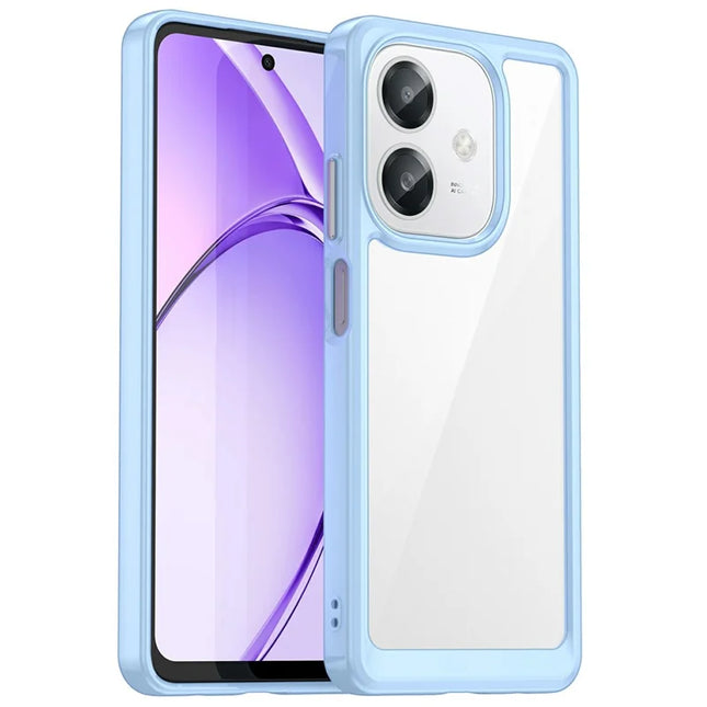 For Oppo A60 5G / A40 4G / A40M 4G / A3x 4G / A3 5G / A3 4G Case TPU +Acrylic Protective Clear Phone Cover - Blue