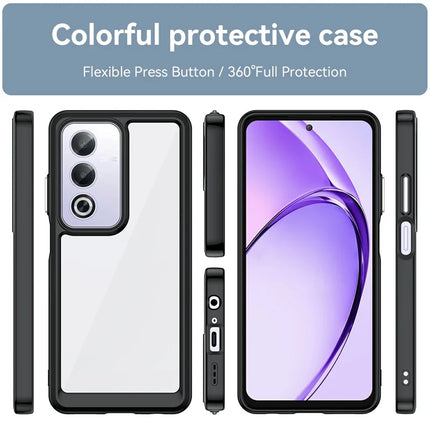 For Oppo A80 5G / A3 Pro (Global) 5G Case TPU +Acrylic Protective Clear Phone Cover