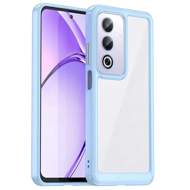 For Oppo A80 5G / A3 Pro (Global) 5G Case TPU +Acrylic Protective Clear Phone Cover - Blue