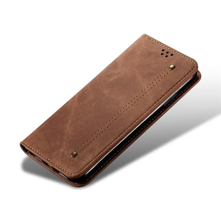 For Oppo A60 4G Case Jeans Cloth Texture Anti-Scratch Leather Stand Phone Cover