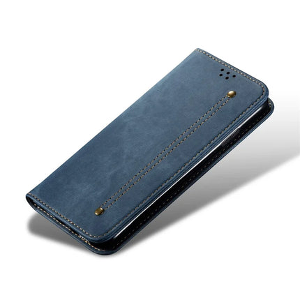 For Oppo A60 4G Case Jeans Cloth Texture Anti-Scratch Leather Stand Phone Cover