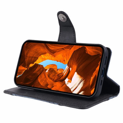 For Oppo A60 4G Case Splicing Texture Leather Phone Cover Viewing Stand