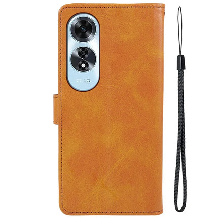 For Oppo A60 4G Case PU Leather Wallet Protective Phone Cover Calf Texture