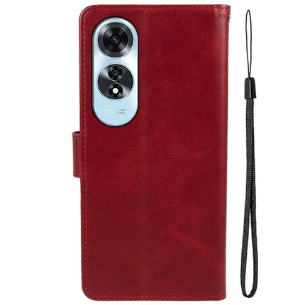 For Oppo A60 4G Case PU Leather Wallet Protective Phone Cover Calf Texture