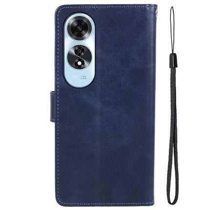 For Oppo A60 4G Case PU Leather Wallet Protective Phone Cover Calf Texture