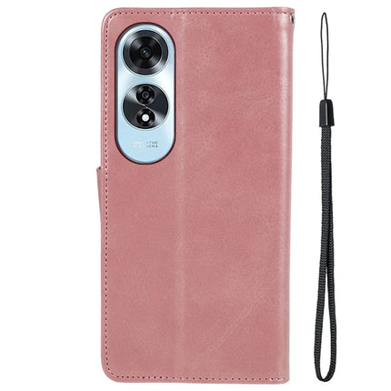 For Oppo A60 4G Case PU Leather Wallet Protective Phone Cover Calf Texture