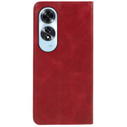 For Oppo A60 4G Case Strong Magnetic PU Leather Phone Cover Calf Texture
