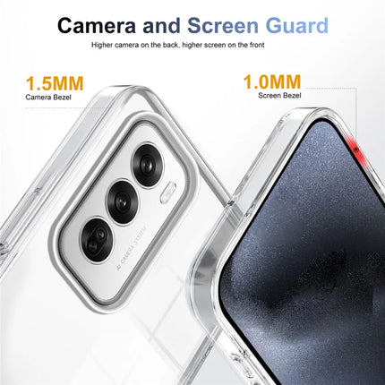 For Oppo Reno12 5G (Global) Clear Phone Case TPU+PC Anti-Slip Drop-Proof Back Cover