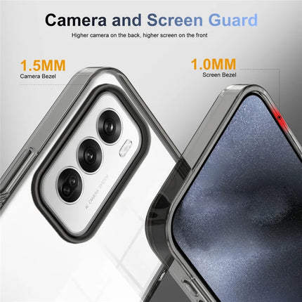For Oppo Reno12 5G (Global) Clear Phone Case TPU+PC Anti-Slip Drop-Proof Back Cover