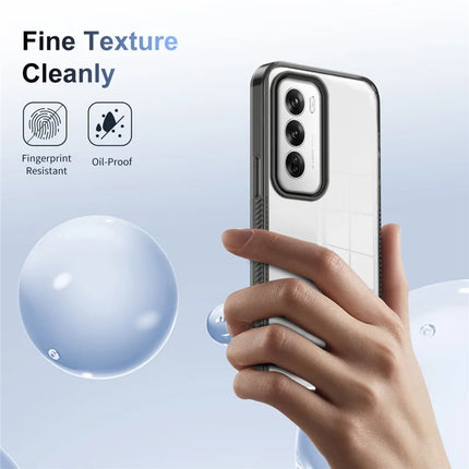 For Oppo Reno12 5G (Global) Clear Phone Case TPU+PC Anti-Slip Drop-Proof Back Cover