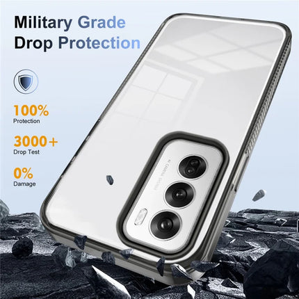 For Oppo Reno12 5G (Global) Clear Phone Case TPU+PC Anti-Slip Drop-Proof Back Cover