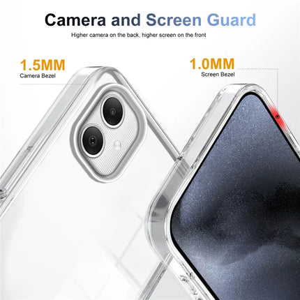 For Samsung Galaxy A06 Clear Phone Case TPU+PC Anti-Slip Drop-Proof Back Cover