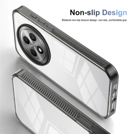 For Oppo Reno12 F 4G / 5G Clear Phone Case TPU+PC Anti-Slip Drop-Proof Back Cover