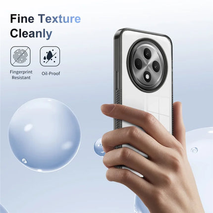 For Oppo Reno12 F 4G / 5G Clear Phone Case TPU+PC Anti-Slip Drop-Proof Back Cover