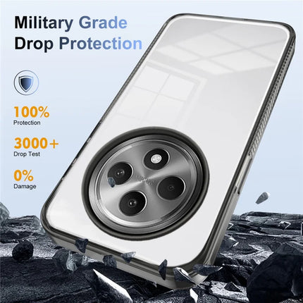 For Oppo Reno12 F 4G / 5G Clear Phone Case TPU+PC Anti-Slip Drop-Proof Back Cover
