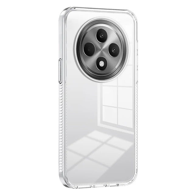 For Oppo Reno12 F 4G / 5G Clear Phone Case TPU+PC Anti-Slip Drop-Proof Back Cover - Transparent