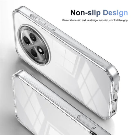 For Oppo Reno12 F 4G / 5G Clear Phone Case TPU+PC Anti-Slip Drop-Proof Back Cover