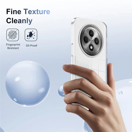 For Oppo Reno12 F 4G / 5G Clear Phone Case TPU+PC Anti-Slip Drop-Proof Back Cover