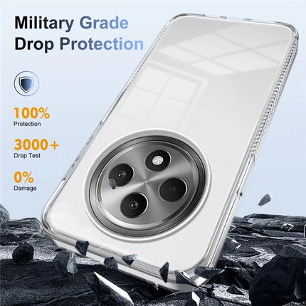 For Oppo Reno12 F 4G / 5G Clear Phone Case TPU+PC Anti-Slip Drop-Proof Back Cover