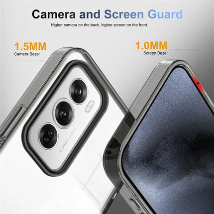 For Oppo Reno12 Pro 5G (Global) Clear Phone Case TPU+PC Anti-Slip Drop-Proof Back Cover