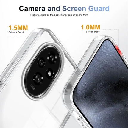 For Honor 200 5G Clear Phone Case TPU+PC Anti-Slip Drop-Proof Back Cover