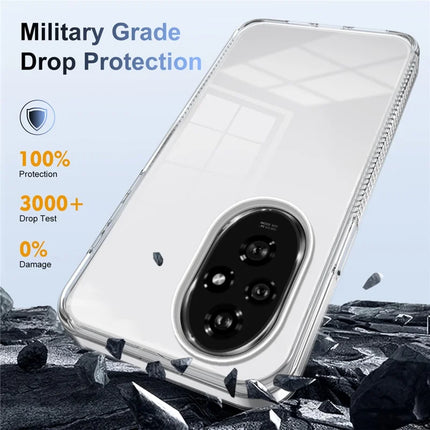For Honor 200 5G Clear Phone Case TPU+PC Anti-Slip Drop-Proof Back Cover