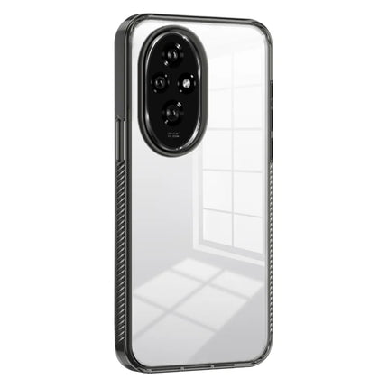 For Honor 200 5G Clear Phone Case TPU+PC Anti-Slip Drop-Proof Back Cover - Black