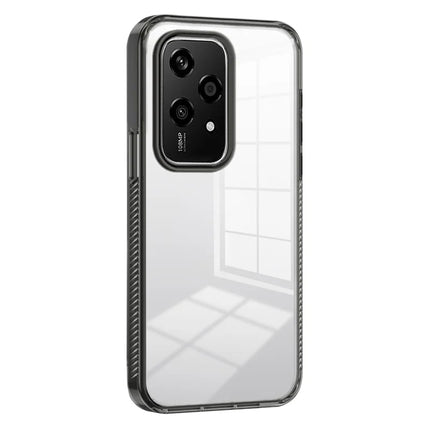 For Honor 200 Lite Clear Phone Case TPU+PC Anti-Slip Drop-Proof Back Cover - Black