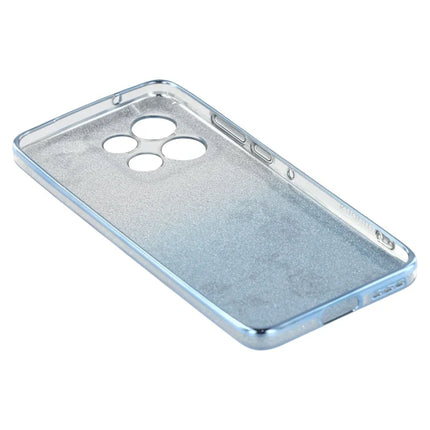 KADEM For Motorola Edge 50 Neo 5G / Moto S50 5G / Thinkphone 25 5G Case Ring Kickstand TPU Flowers Phone Cover Gradient Glitter