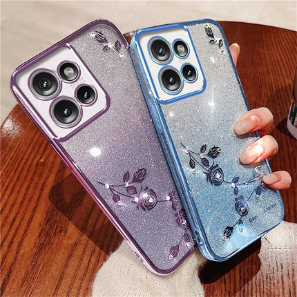 KADEM For Motorola Edge 50 Neo 5G / Moto S50 5G / Thinkphone 25 5G Case Flower TPU Flexible Gradient Phone Cover