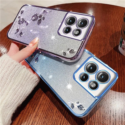 KADEM For Motorola Edge 50 Neo 5G / Moto S50 5G / Thinkphone 25 5G Case Flower TPU Flexible Gradient Phone Cover