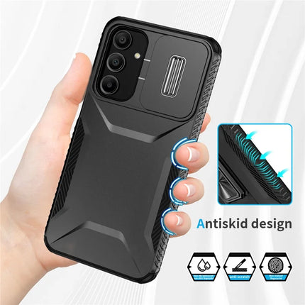 For Samsung Galaxy A16 5G / A16 4G Case Camshield TPU+PC Phone Cover Non-Slip Side Edge